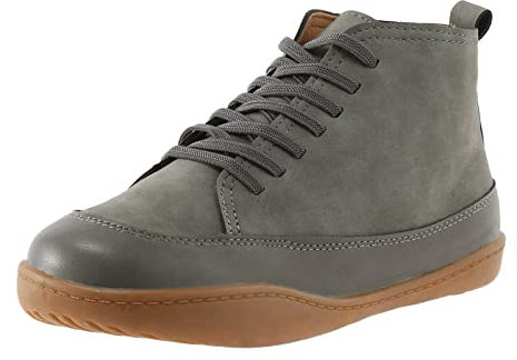 Genérico Botas Caña Ancha XXL Botines Ancho Especial para Mujer - Casuales Planas con Cordones de Punta Redonda de Cuero - Zapatos de Invierno (Grey, 37)