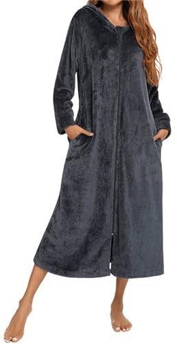 Vestaglia Donna Invernale Manica Lunga Accappatoio Con Tasche Cappuccio E Cintura Assorbente Elegante Vestaglia Flanella Curvy Invernale Kimono Pigiama Pile Vestaglia Da Bagno Per Hotel E Luxury Spa
