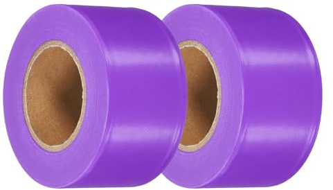 PATIKIL 2 Rouleaux De Ruban Fluorescent Violet, 1.5 x 150 Pieds Ruban Marquage PVC Neon Sans Adhésif Pour Marquage D'Arbres, Marquage De Sentiers