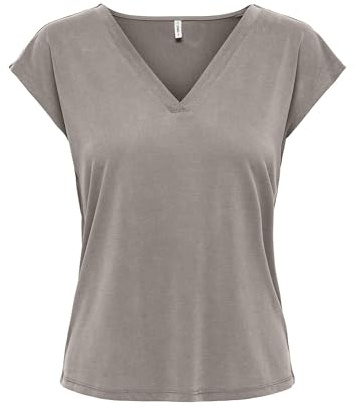 ONLY Damen Onlfree Life S/S Mod.V-Neck Top JRS Noos, Satellite, XS
