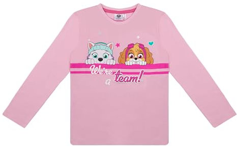 PAW PATROL Langarmshirt Sweatshirt Pullover Mädchen (DE/NL/SE/PL, Numerisch, 110, Regular, Dunkelrosa)
