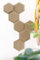 Dimex Samt Wandkissen BEIGE Hexagon - Stoff Polsterpaneel Schlafzimmer Wohnzimmer Bett Wandpolster - Bettkopfteil Lendekissen Modern Luxus Gepolstert Polster Paneel | 30 cm x 26 cm