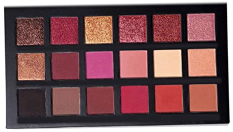 Womsclo Palette de fards à paupières Rose Golden 18 Couleurs Maquillage de Fard à paupières