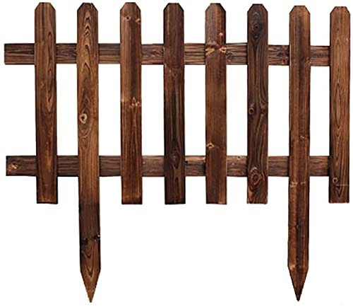 Gartenzaun aus Holz für den Außenbereich, Kiefer Umrandung für Landschaft, 100 x 60 x 40 cm, braun, langlebig, dekorativ und ideal für den Gartenschutz