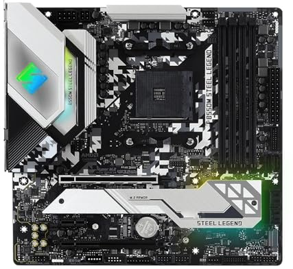 scheda madre Scheda madre Fit For ASRock B550M STEEL LEGEND B550 Socket AM4 for Ryzen 5600X 5800X3D PCIe 4.0 2.5G Dual M. NVMe SSD