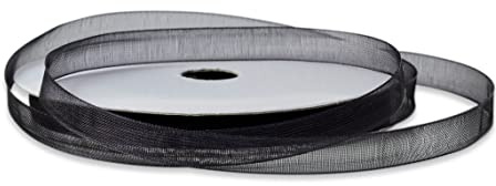 Gütermann / KnorrPrandell 6304610 - Band Organza schwarz 6mm, 10 meter/Rolle