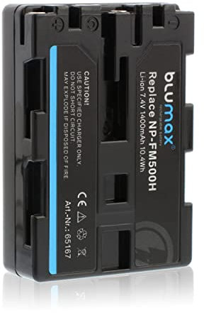 Blumax Akku kompatibel mit Sony NP-FM500H |- 1650mAh -| NP-FM500 NP-FM55H für Sony Alpha 77 99 - A77 A99 II - DSLR A850 A900 - VG-C77AM VG-C99AM