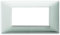 Vimar 14654.81 Placca, Argento Spazzolato, 4 moduli