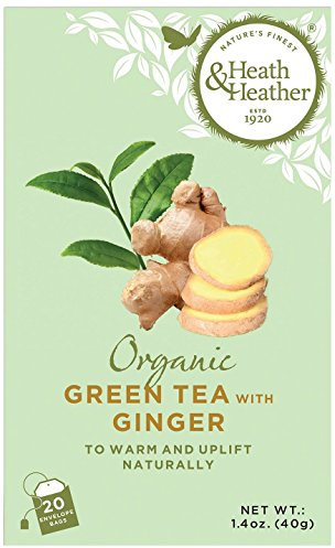 Heath And Heather | Green Tea With Ginger - Og | 6 x 20 Bags