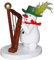 Rudolphs Schatzkiste Weihnachtsdekoration Schneemann mit Harfe Höhe 9cm NEU Schnee Eismann Winterfigur Winterdekoration Figur Holz Seiffen Erzgebirge Holz Dekoration Weihnachten