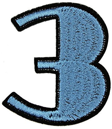 RECHERE 0-9 Number Colorful Embroidered Iron On Patch Applique (3)