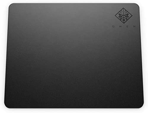HP 100 Omen Mouse Pad, Superficie Liscia e Antiscivolo, Tappetino in Tela, Base Gommata per Alta Stabilità, Dimensione 36 x 30 x 0.4 cm, Nero