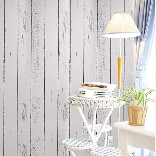 Decorativo blanco grano de madera papel de contacto forro autoadhesivo estante maletero Peel y Stick papel pintado para cubrir armario de cocina encimera estantes manualidades 45 x 1000 cm