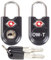 OW-Travel Cadenas clé TSA pour Valise. Cadenas Clef Antivol pour Bagages Casier Rangement Tente Camping. Bagages Cadenas USA. Accessoires de Voyage Avion.Verrou a Cle Valise 2 Noir