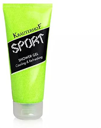 Kräuterhof® SPORT Shower Gel Cooling & Refreshing (200ml) – kühlendes Duschgel für Sportler, mit CellActive® Komplex zur Erhöhung der Leistung & Regeneration, mit Taurin & Ginseng, vegane Körperpflege