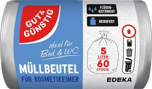Kosmetikeimerbeutel 5 Liter 60 Beutel ideal für Bad und WC