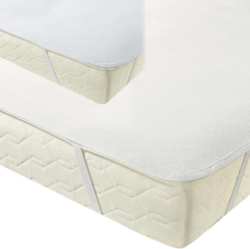 Erwin Müller Matratzenauflage Freiberg Sommer/Winter wasserdicht/kochfest Frottee/Molton weiss Größe 200x200 cm