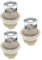G9-Lampenfassungen mit Halterung, 3 Stück, G9-Gewinde, Keramik-Halogenfassung mit Ring und für G9-Glühbirne (Inline)