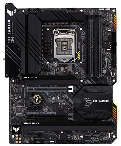 ASUS TUF Gaming Z590-PLUS WiFi Mainboard Sockel Intel LGA 1200 (Intel Z590, ATX, PCIe 4.0, 3x M.2, USB 3.2 Gen 2x2, Thunderbolt 4, WiFi6, Aura Sync)