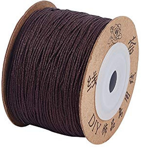 UNICRAFTALE Environ 100m / Rouleau 0.8mm Cordon de Fil de Nylon Cordon de Nouage Chinois Fil de Noix de Coco Fil Brun Perles Fil de Perles Cordon pour Bijoux à Bricoler Soi-Même Bracelets Fabrication
