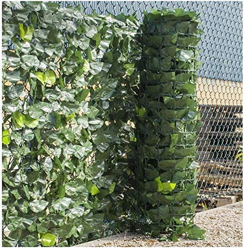 EIIDJFF Sichtschutznetz Blätteroptik Dekorativer Zaun Privatsphäre Zaun Screenprivacy Screen für Gartenzaun Künstliche Efeu Hecke