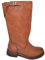 Malu Shoes Stivali donna alto in pelle cuoio morbido con zip dritto biker alta con suola antiscivolo moda al ginocchio comodo (38 EU)