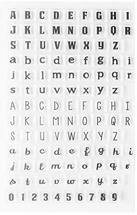 Yunxwd Transparente Stempel Silikonstempel, 26 Alphabet Buchstaben Transparentstempel für Journal Scrapbooking Fotoalbum zum DIY Basteln(Y38 Groß+Kleinschreibung)