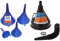 Draper 43853 Plastic Funnel Set, 50mm/75mm/100mm/115mm Ø, Blue, 4 Pcs, Pack of 4 & 56141 Flexible Plastic Funnel, Black
