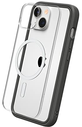 RhinoShield Modulares Case kompatibel mit MagSafe für [iPhone 14] | Mod NX - Überragender Magnet, Individuell anpassbare, strapazierfähige Schutzhülle 3.5M / 11ft Fallschutz - Graphite