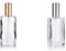 Fantasia Parfum Flakon Set - 100ml Leer Mit Zerstäuberpumpe - Ovale Und Eckige Klarglas Flaschen Mit Zerstäuber & Kappe in Gold Und Silber