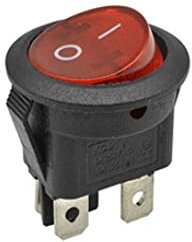 5 interruttori a bilanciere KCD1 2 pin 3 pin 4 pin 20 mm ON-OFF ON-OFF ON tappo interruttore barca rotondo cruscotto (2 posizioni 4 pin rosso)