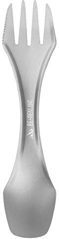 Behrenland Titan Besteck 3in1 | Ideales Camping Besteckset | Extrem Leichtes Spork für Outdoor | Göffel - Gabel Löffel Set