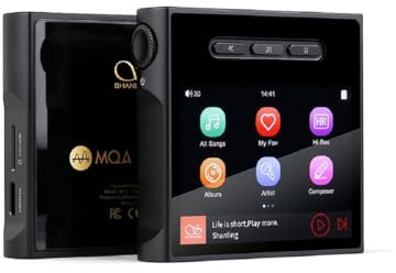 SHANLING M1s HiFi Music Player, ES903802M FPGA MQA Lossless MP3 with 32Bit/768kHz DSD512, Bluetooth 5.0/WiFi/USB Digital Audio Player, 3.5mm 4.4mm Headphone Output Mp3s Daps (Black, Without SD Card)