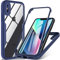 Für iPhone X/iPhone XS Hülle, 360 Grad Schutzhülle Stoßfest Handyhülle iPhone X mit Eingebautem Displayschutz und Kameraschutz iPhone X Case Bumper Fallschutz TPU iPhone XS X Cover (Blau)