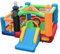 Maxmass Inflatable Bounce House, Train Themed Kids Bouncy Castle with Slide, Jumping Area, 3 Ball Pits and Basketball Hoop, Jumping Bouncer Playhouse for Indoor Outdoor Backyard