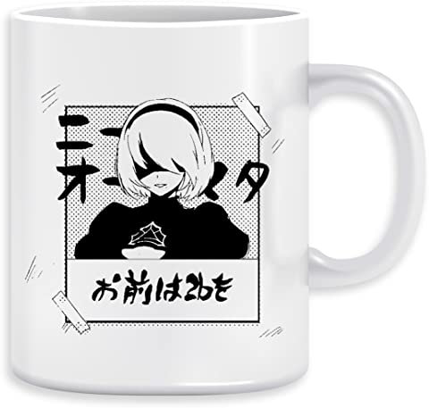 Nier Automata 2b Manga Style Kaffeebecher Becher Tassen Ceramic Mug Cup