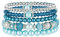FULU AUTUMN Boho Perlenarmband Damen Mehrschichtiges Armband mit Kristalle Perlen Modeschmuck Geschenke für Frauen(32-Turquoise)