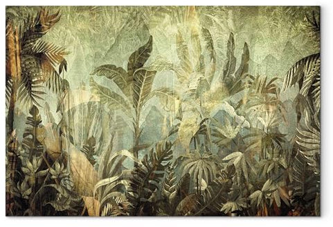 murando - Vlies Fototapete tropische Blätter 500x350cm Foto Tapete Schlafzimmer Wohnzimmer Vliestapete XXL Motivtapeten Bildtapete 3d Effekt Wand Dekoration - Dschungel Natur wie gemalt b-C-10209-a-a