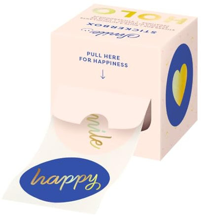 moses. Stickerbox Smile Holografie – 100 Sticker in 6 unterschiedlichen Designs, Schmucksticker mit holografischem Effekt, Aufkleber zum Verschönern von Geschenken, Karten, Einladungen und Briefen