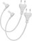 BrightOn® Ersatznetzkabel Kompatibel mit Sonos ERA 100, ERA 300 & Mini Sub Lautsprechern, EU-Version, (2er-Pack) (0.3 Meter, Weiß)