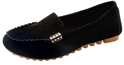 Women's Loafers Sale Clearance, Ladies Round Toe Slip On Casual Work Office Shoes Wide Fit Shoe Classic Ballet Flats Closed Toe Ballerina Pumps Fashion Flats Driving Shoes Comfort Orthotic Slides