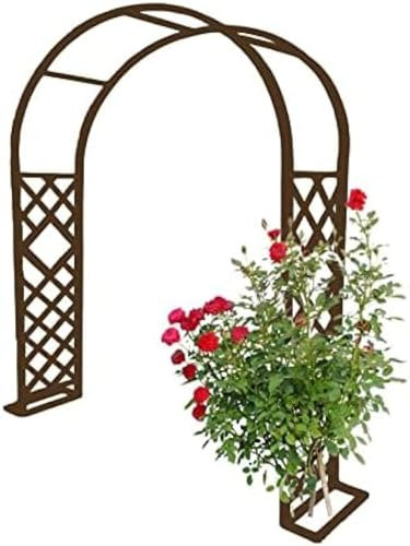 Arche en métal pour tonnelles de Jardin, Arche en Treillis pour Plantes grimpantes, Roses, vignes, 55, 71, 87, 102, 126, Arches de décoration de Mariage en Plein air avec Base, Noir/mar