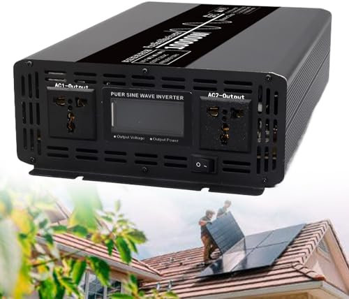 Inverter da 10000 W Convertitore da 12 V 24 V da 48 V a 110 V/220 V CC-CA Display a LED Prese CA per alimentatore da campeggio per camper inverter 12v 220v onda pura,12V