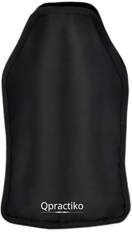 Qpractiko - Refroidisseur de Vin/Cava | Garde le Vin Frais en Minutes | Design Élégant et Portable en Nylon | Réutilisable et Écologique | Compatible avec Tire Bouchon à Ailettes, Noir, Nylon