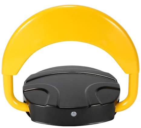 Eulenke 1X Parkplatzsperre mit Fernbedienung, Schlüssel, Elektronische Parkplatzsperren, Antikollision 180°, Geeignet für Parkplätze und Privatparkplätze, Gelb