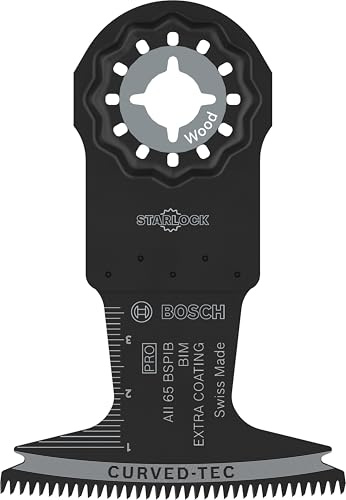 Bosch 10x PRO AII 65 BSPIB Blatt, 65 x 40 mm, 10-tlg. | für Hartholz, Kunststoffbeschichtete Platten, Breite 65 mm, Professional Zubehör Multifunktionswerkzeug