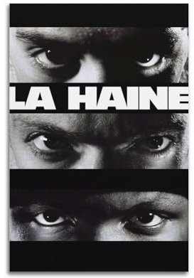 HAYGTRE La Haine Poster, Raumdekoration, künstlerisches Poster für Zimmer, ästhetische Leinwand, Wandkunst, Schlafzimmer-Dekor, 30 x 45 cm, ungerahmter Stil