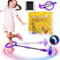 Kinder Blinkender Springring,Faltbarer Flash Jumping Ball Swing Wheel mit Lichtrad Spiele Sport Sprungball Ankle Skip Ball Fußkreisel Geschenke für Mädchen von 6, 7, 8, 9 nnd 10 Jahren