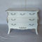 Kunibert Antike Louises Barock Rokoko Stilmöbel Kommode Sideboard Kommodenschrank Sideboardschrank Nr. 29 Breite weiß mit silber105cm