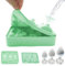 Moule a Glaçon, Rigolo Bac à Glaçons Avec Couvercle Silicone Pour Adulte, Créatif de Nouveauté Moule pour Whisky Boissons Fête Anniversaire Empilable et Réutilisable Bacs à Glaçons Sans BPA (Green)